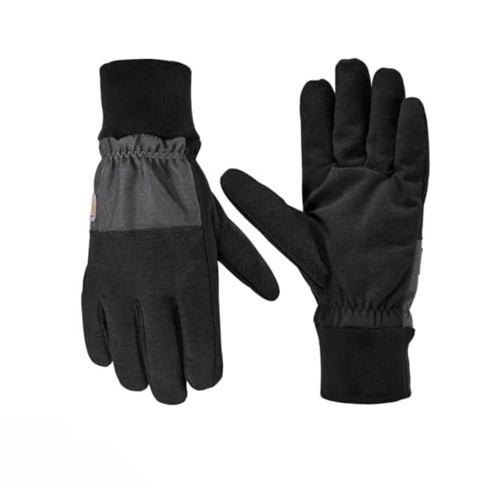 Carhartt Mens Thermal-Lined Fleece Cuff Gloves Black Steel GL0844M Size M